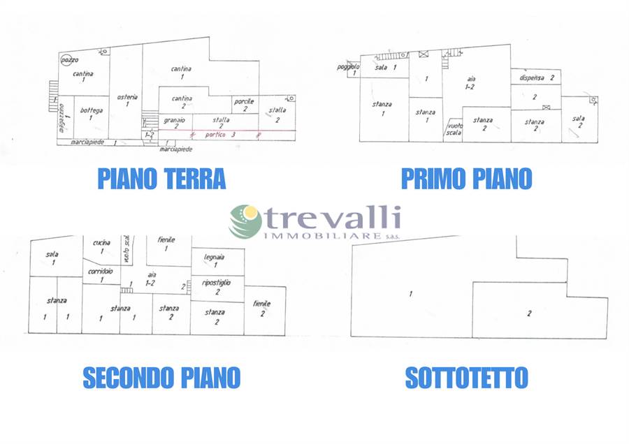 Planimetria casa gialla lato strada